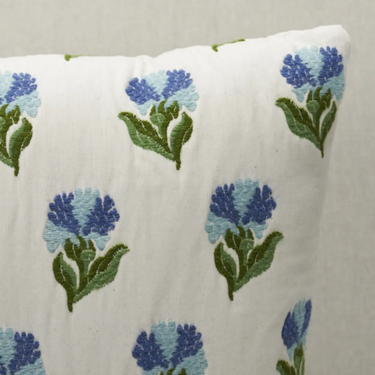 Rosina Floral Pillow_ CORNFLOWER