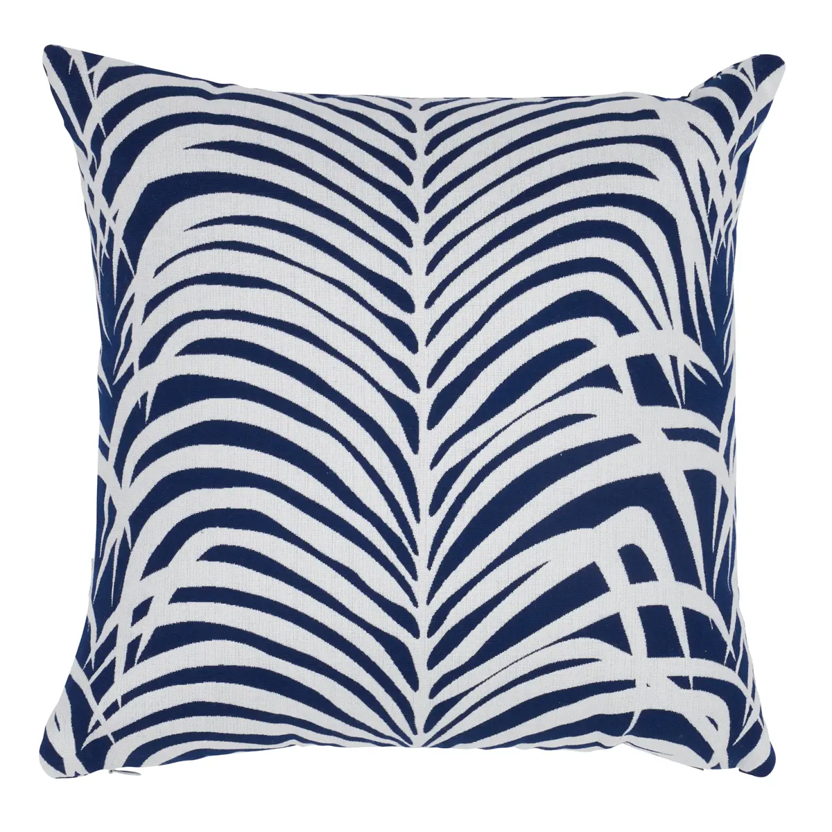 Zebra Palm I/O Pillow_ NAVY