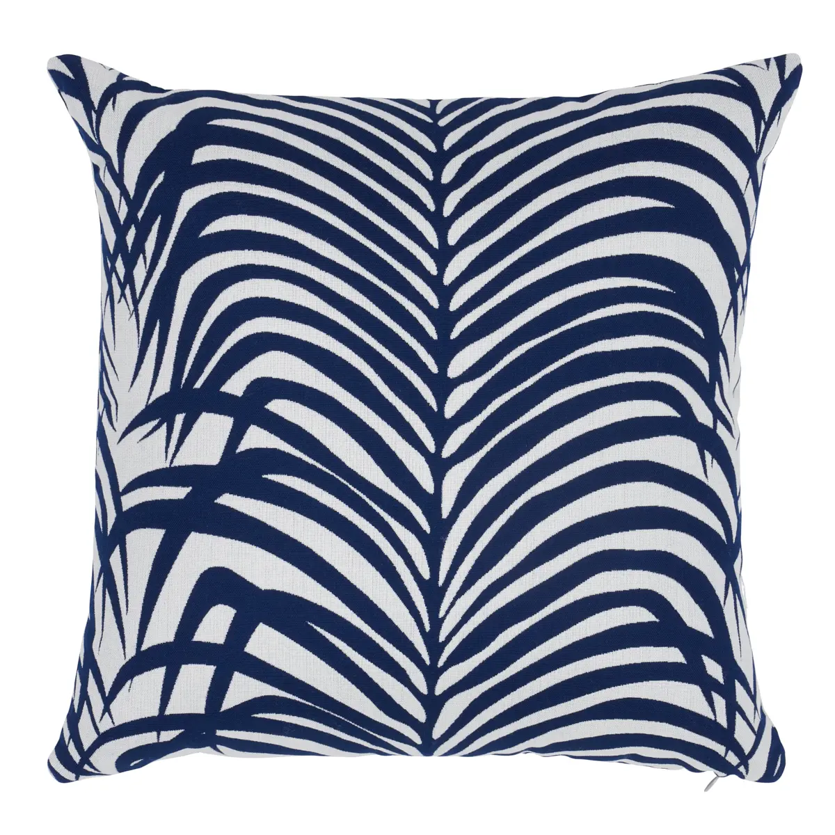 Zebra Palm I/O Pillow_ NAVY
