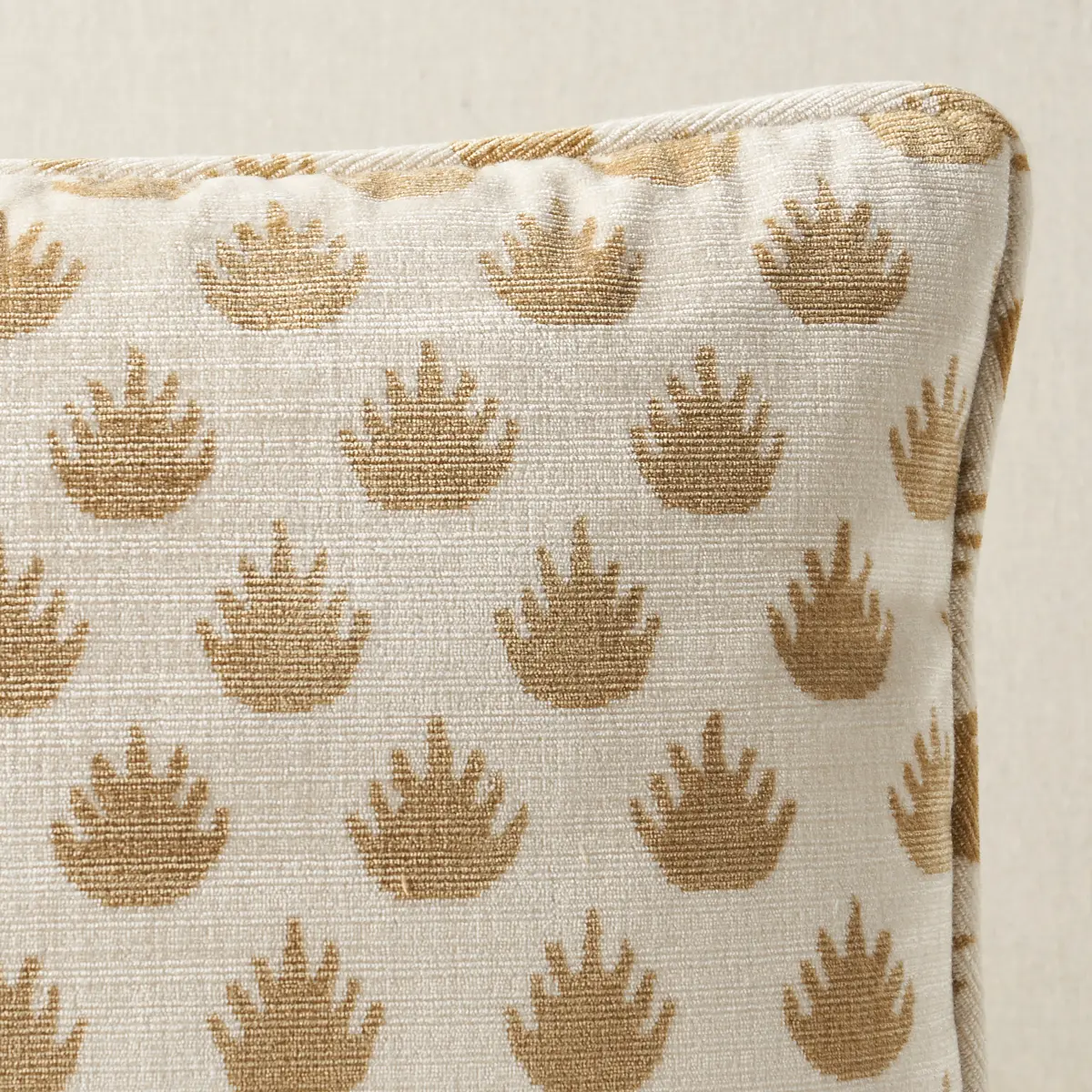 Coronation Velvet Pillow_ CAMEL