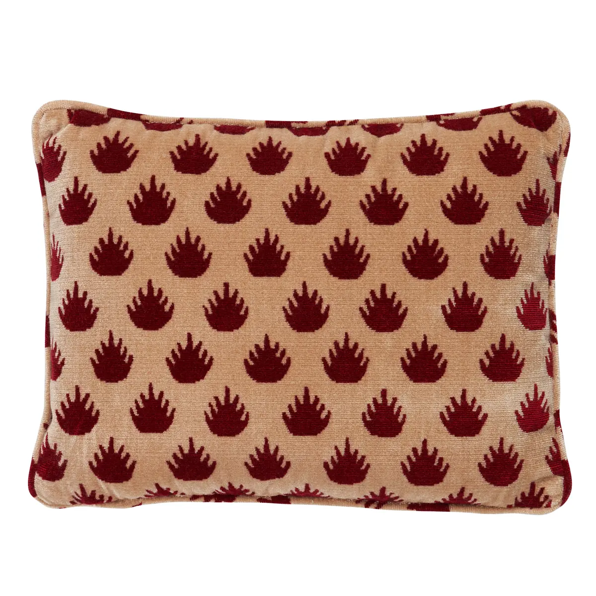 Coronation Velvet Pillow_ GARNET