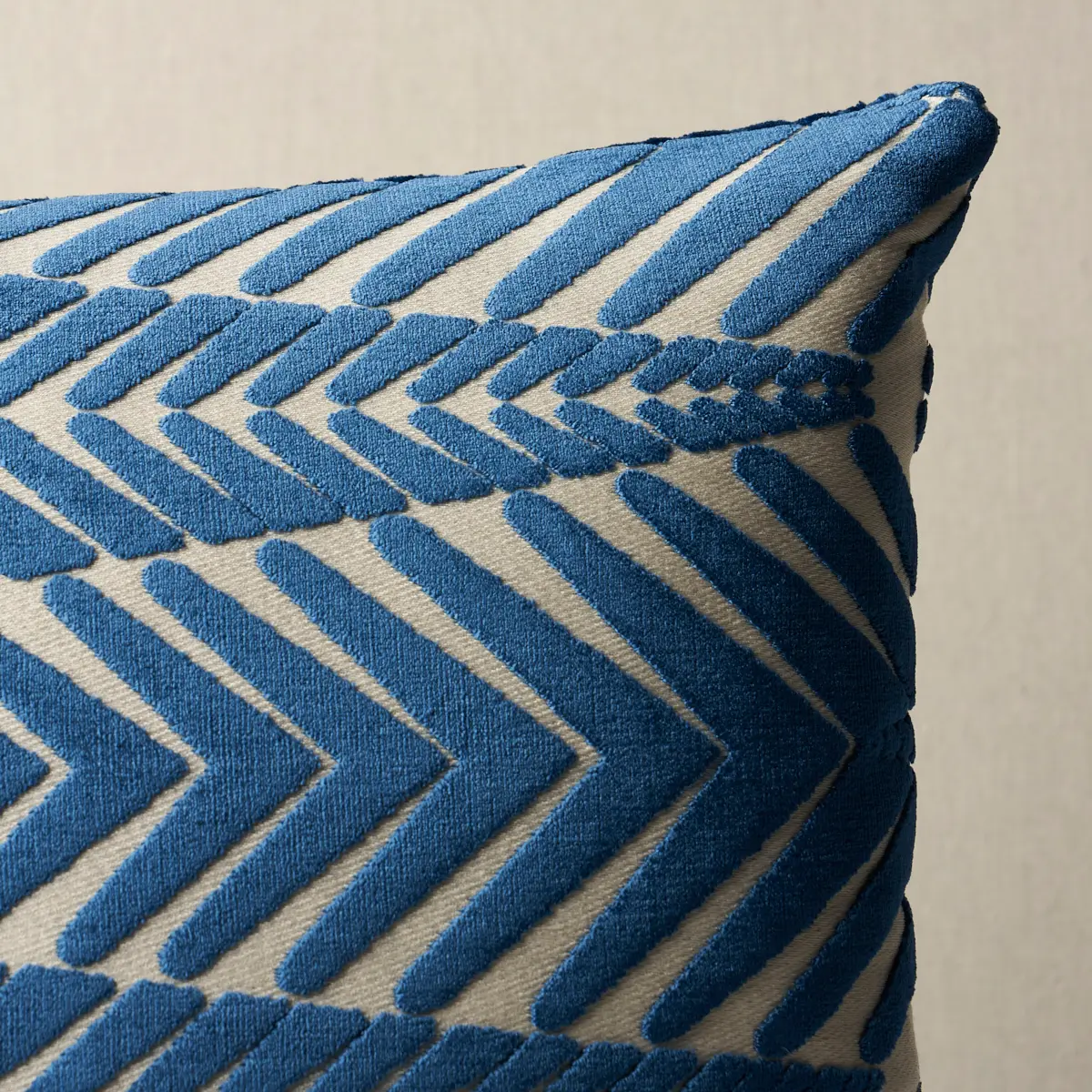 Zebra Velvet Pillow_ SILVER BLUE