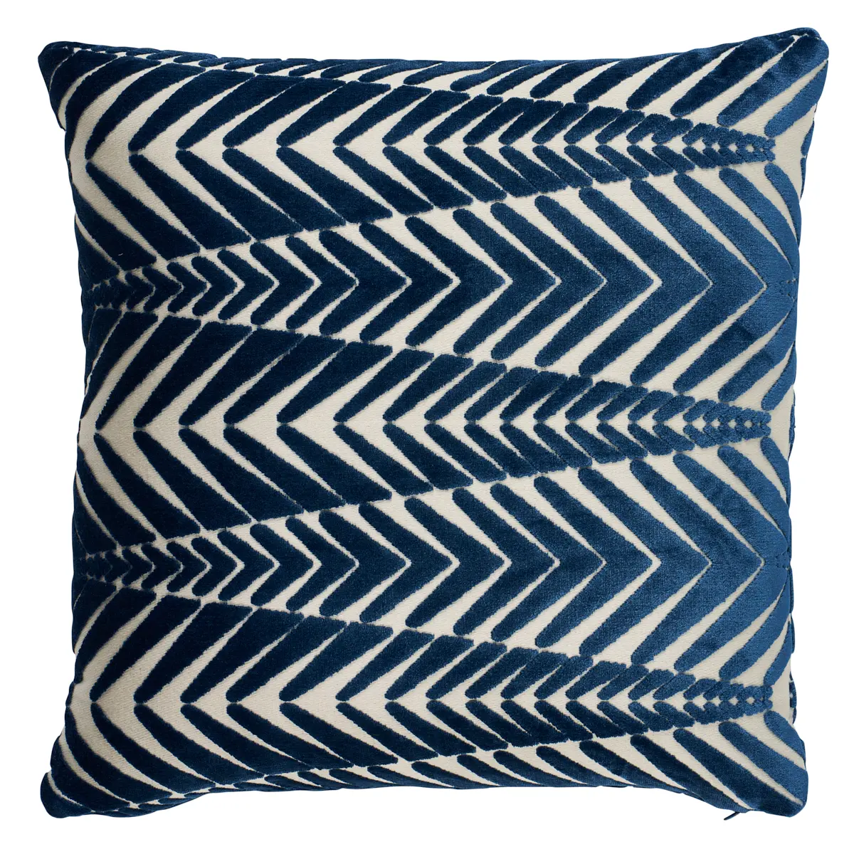Zebra Velvet Pillow_ SILVER BLUE