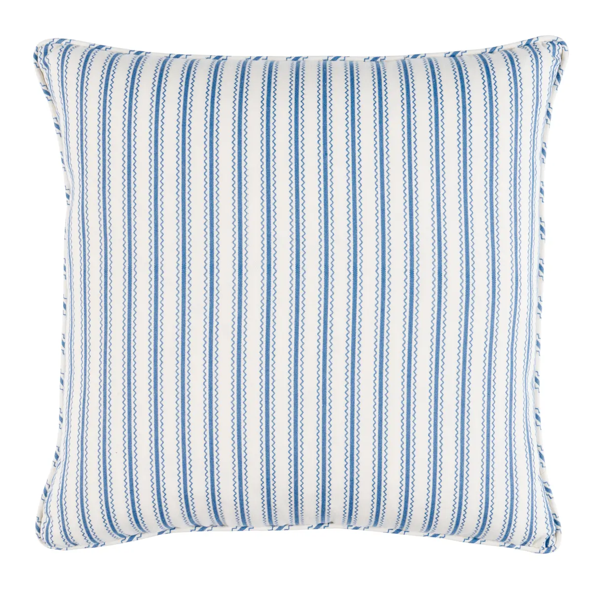 Birdie Ticking Stripe Pillow_ INDIGO