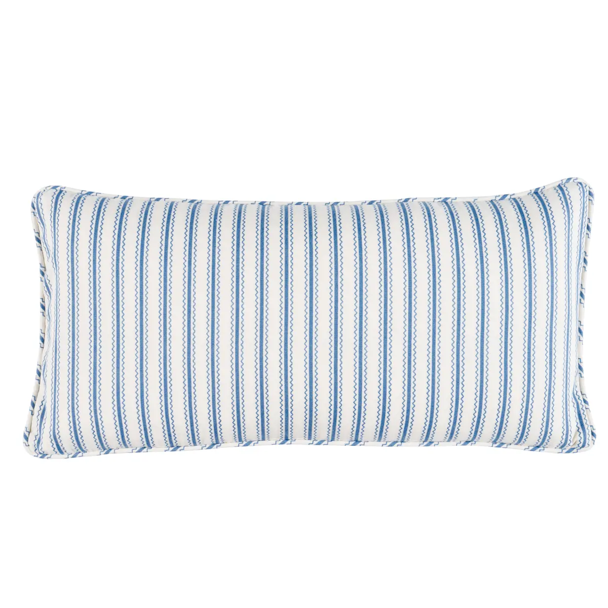 Birdie Ticking Stripe Pillow_ INDIGO
