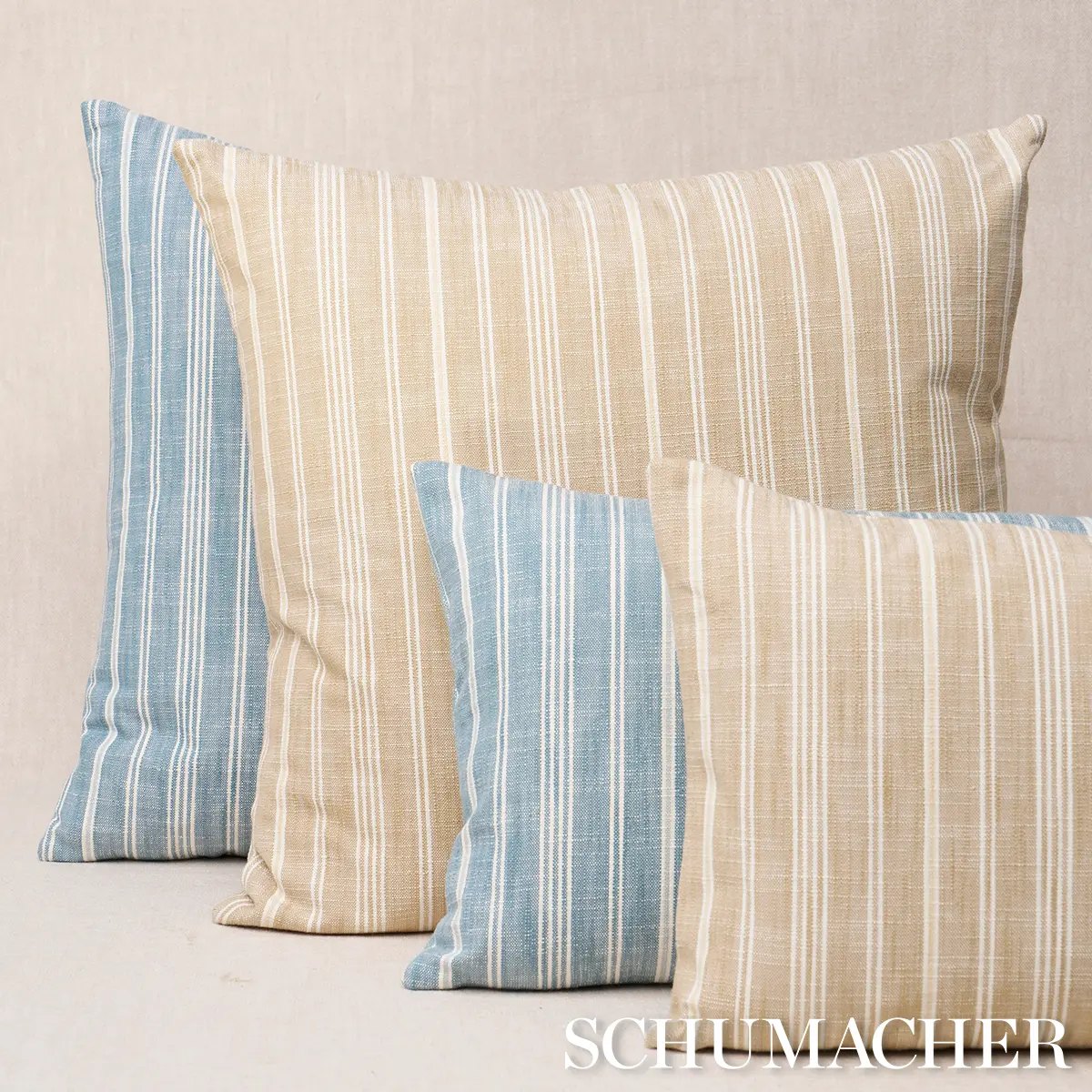 Lucy Stripe Pillow_ INDIGO