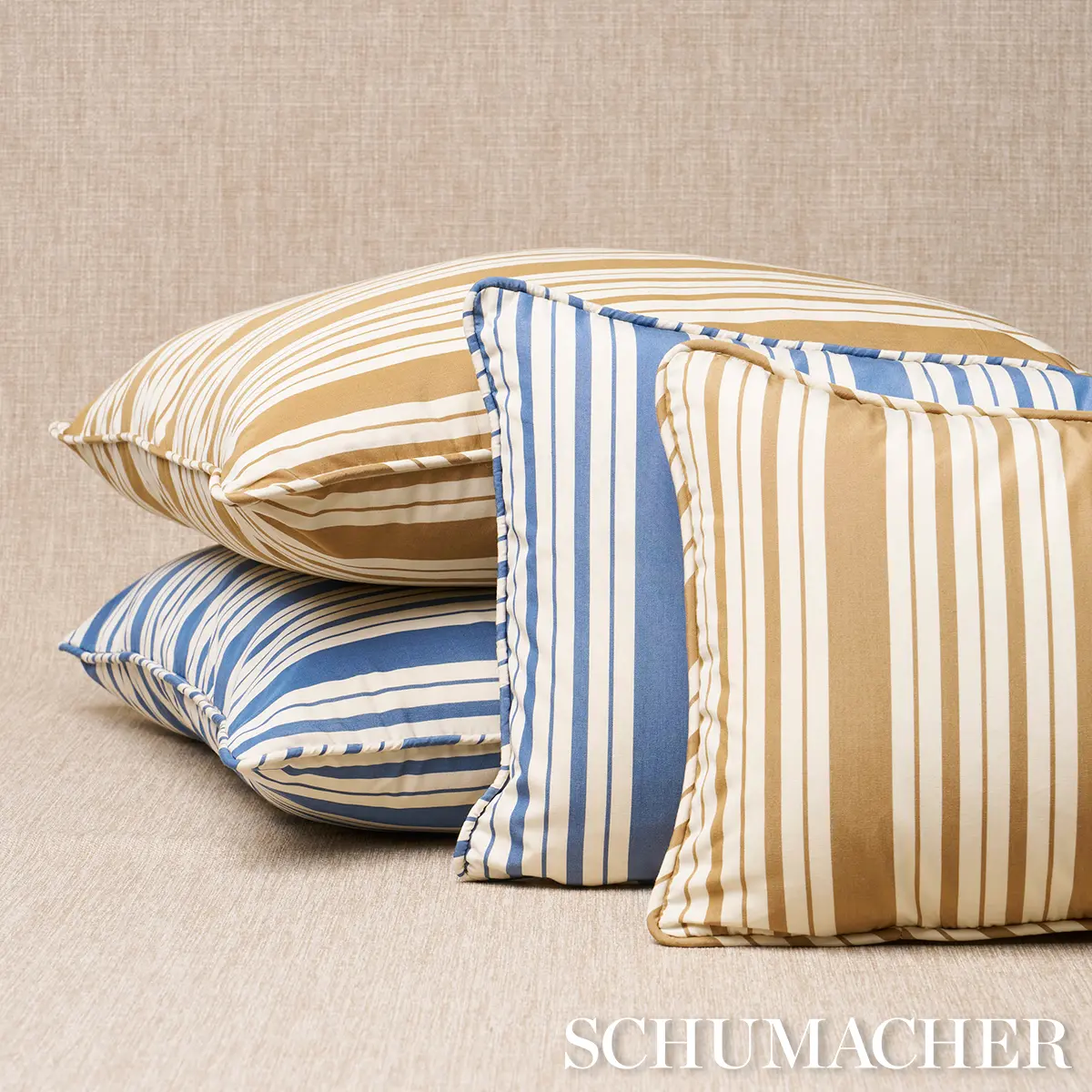 Markie Stripe Pillow_ INDIGO