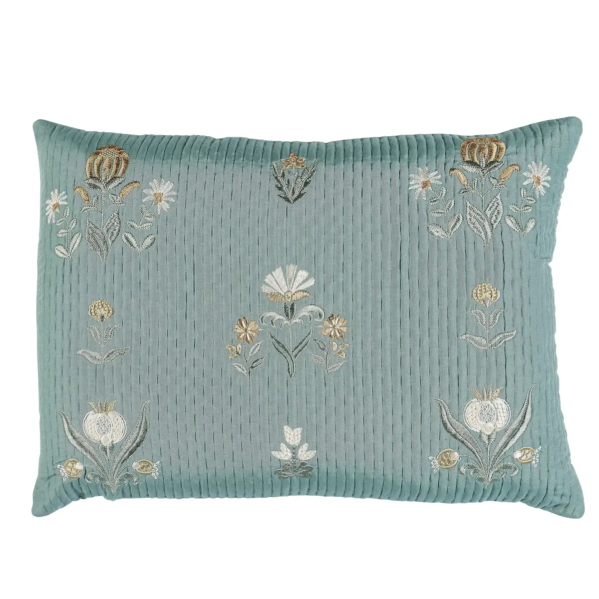 Elmslie Embroidery Pillow_ TEAL