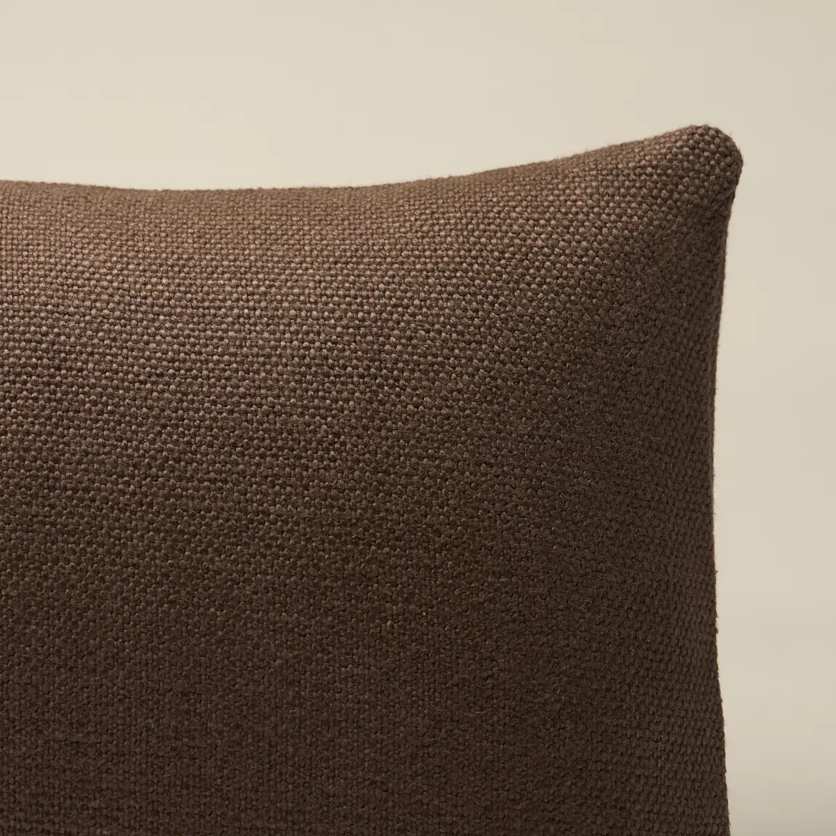 Franc Linen Pillow_ CHOCOLATE