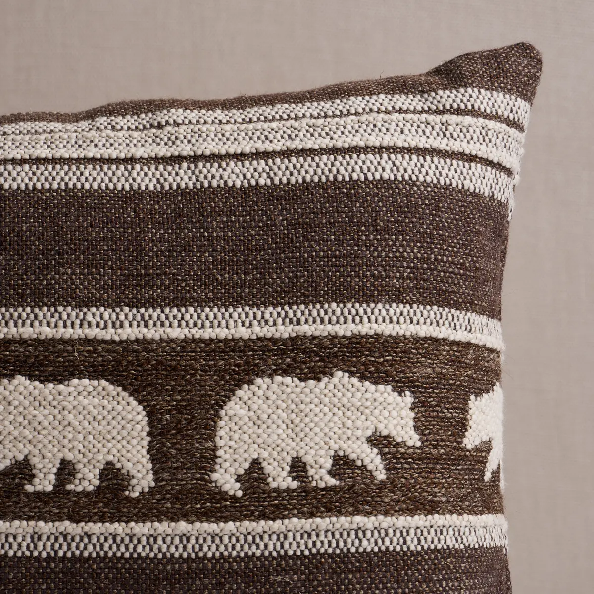 Koda Stripe Pillow_ COFFEE