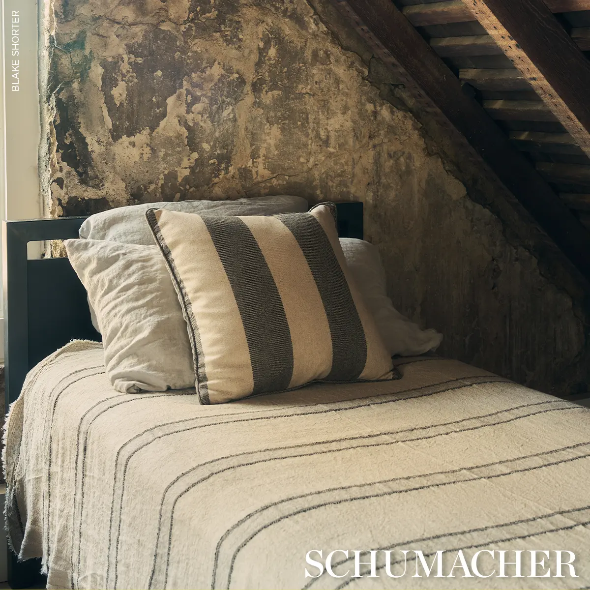 Hemlock Stripe Pillow_ GRAPHITE
