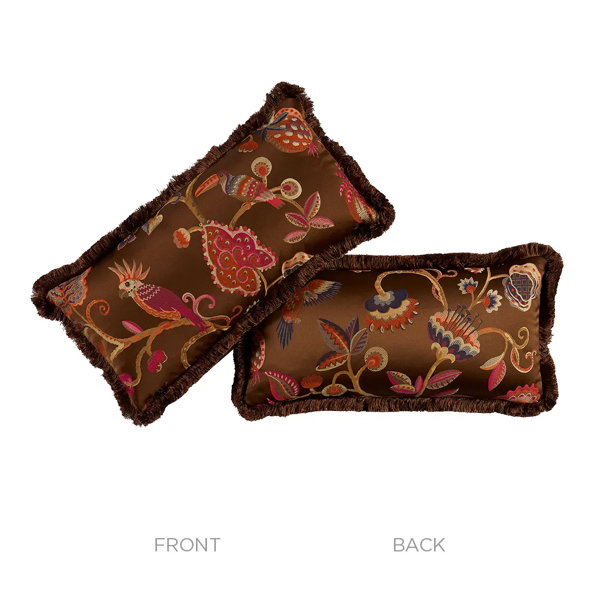 Birds of Paradise Pillow_ CHESTNUT