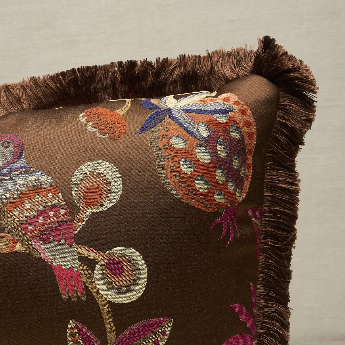 Birds of Paradise Pillow_ CHESTNUT