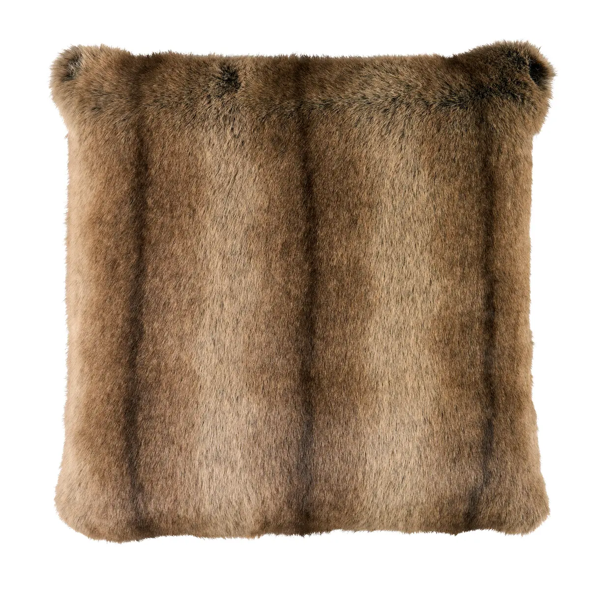 Verbier Faux Fur Pillow_ CHOCOLATE