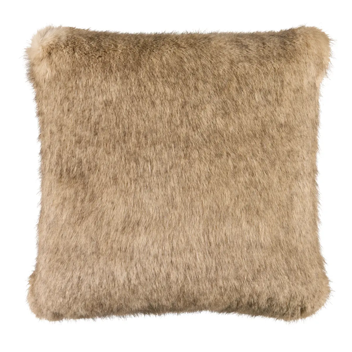 Valais Faux Fur Pillow_ BUFF