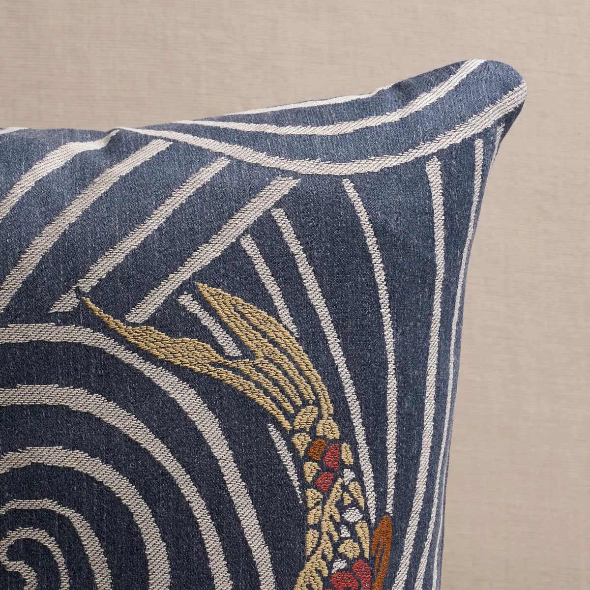 Koi Fish Pillow_ INDIGO