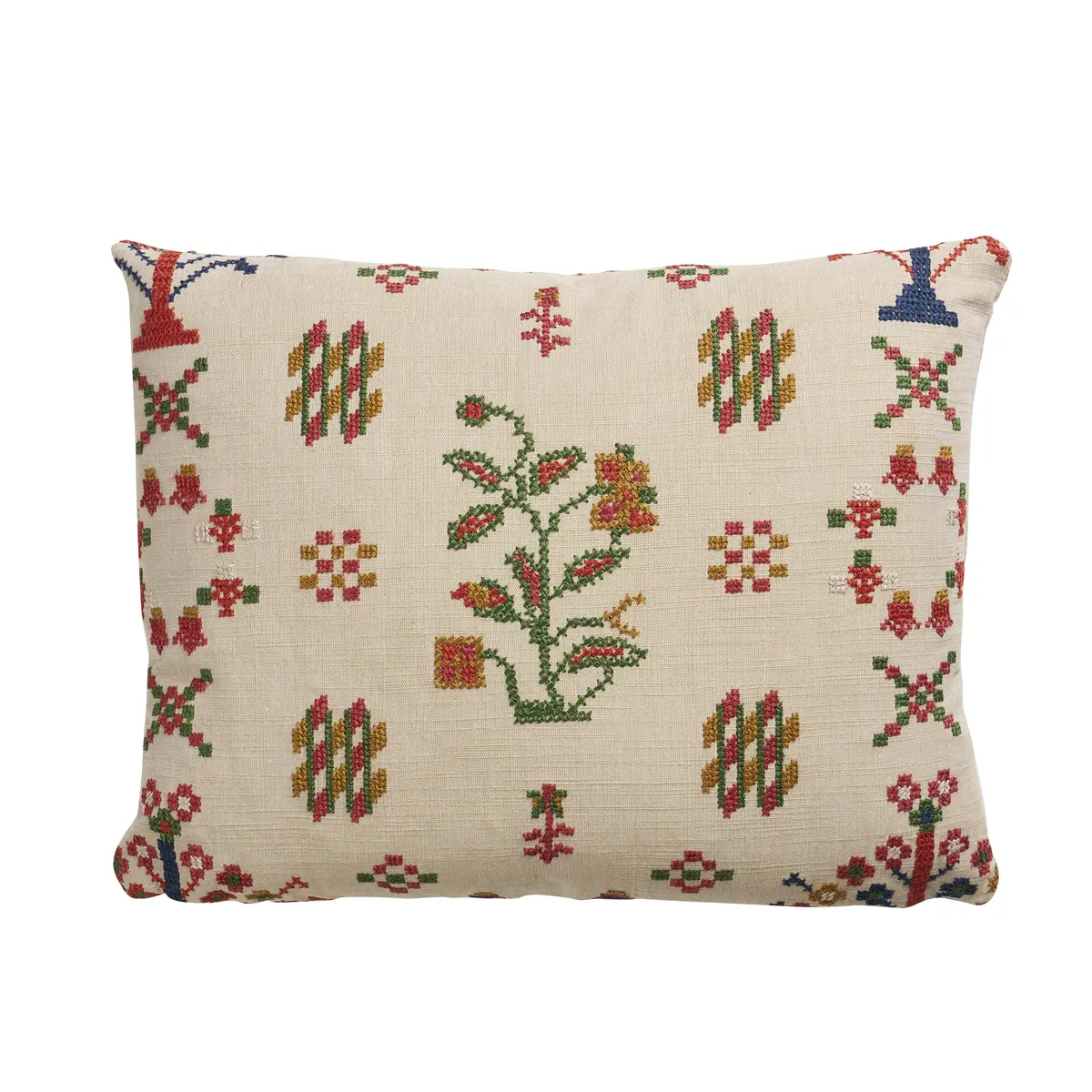 Fairview Cross Stitch Pillow_ MULTI
