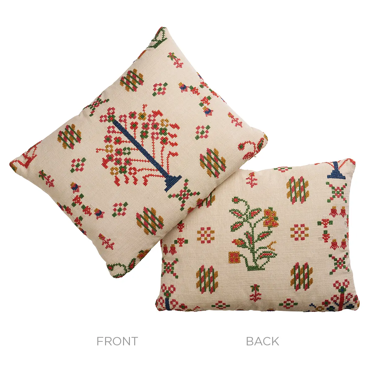 Fairview Cross Stitch Pillow_ MULTI