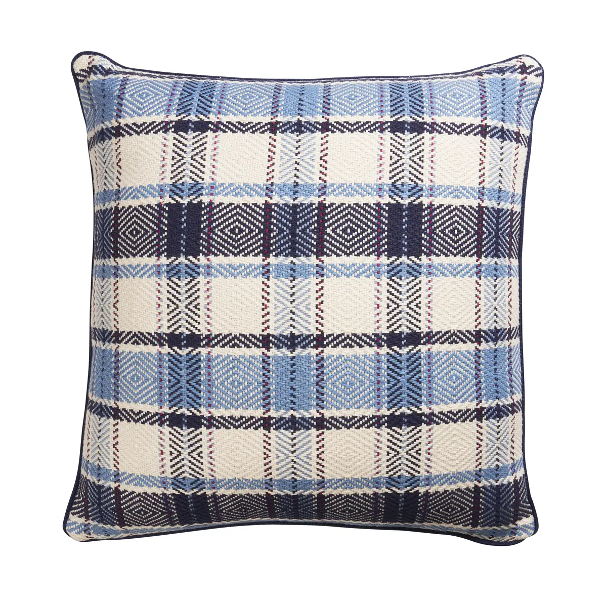 Heidi Plaid Pillow_ INDIGO