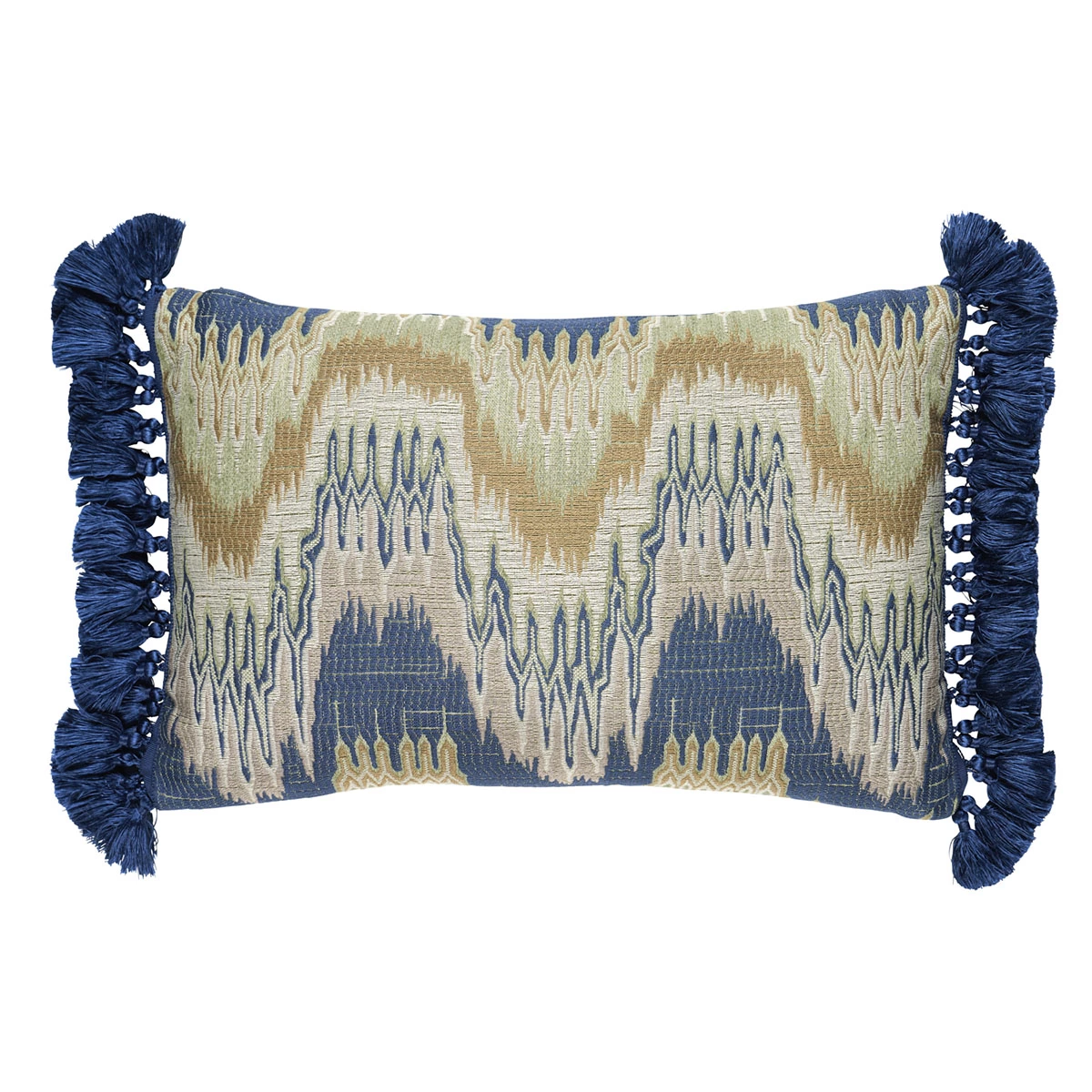 Elio Flamestitch Pillow_ INDIGO