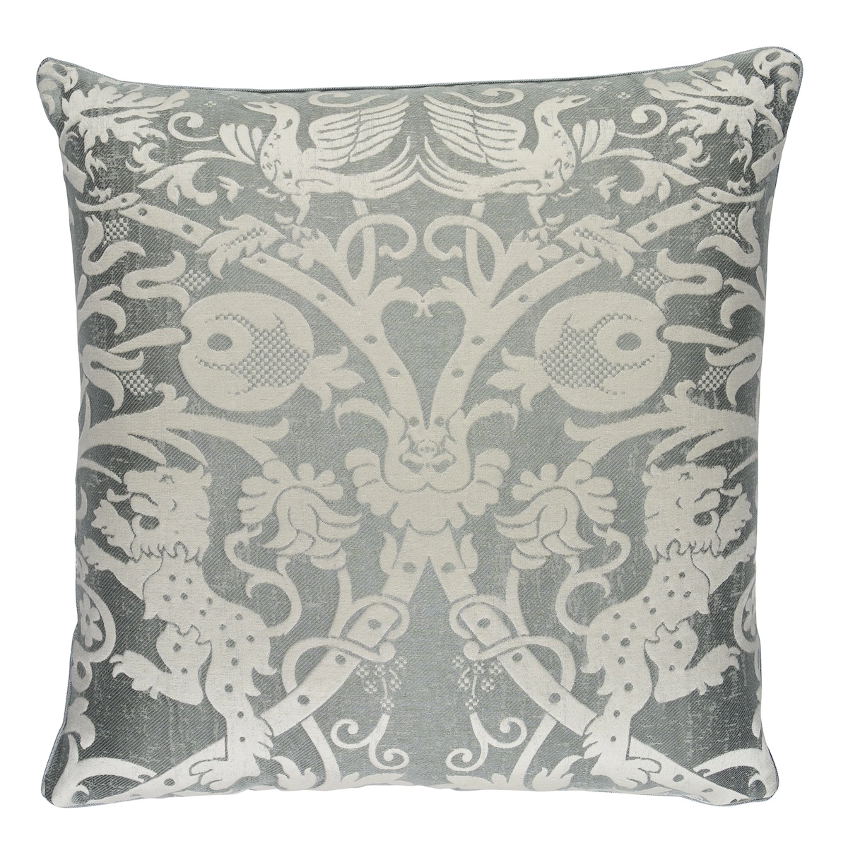 Dougal Damask Pillow_ MIST