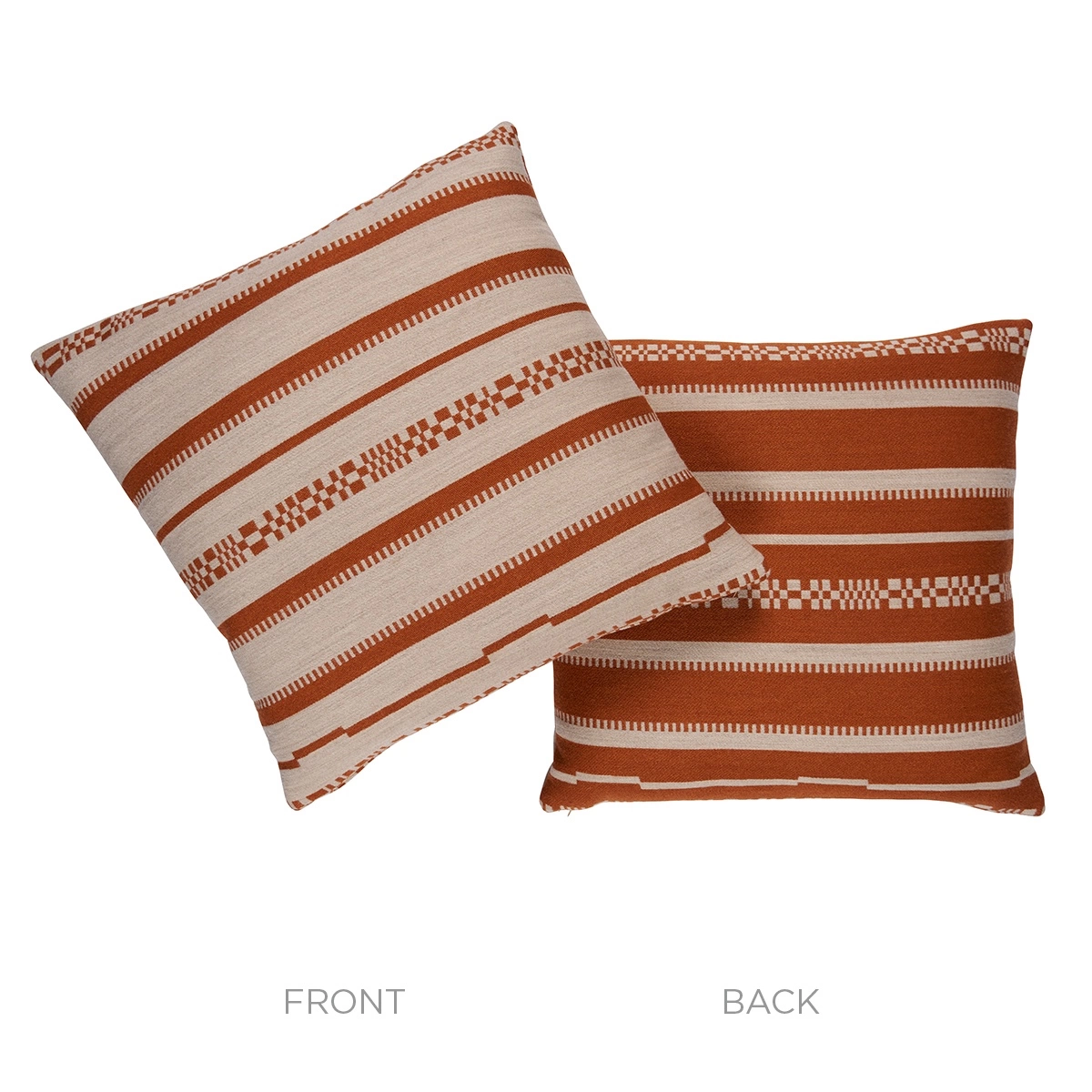 Skyline Stripes Pillow_ BURNT ORANGE