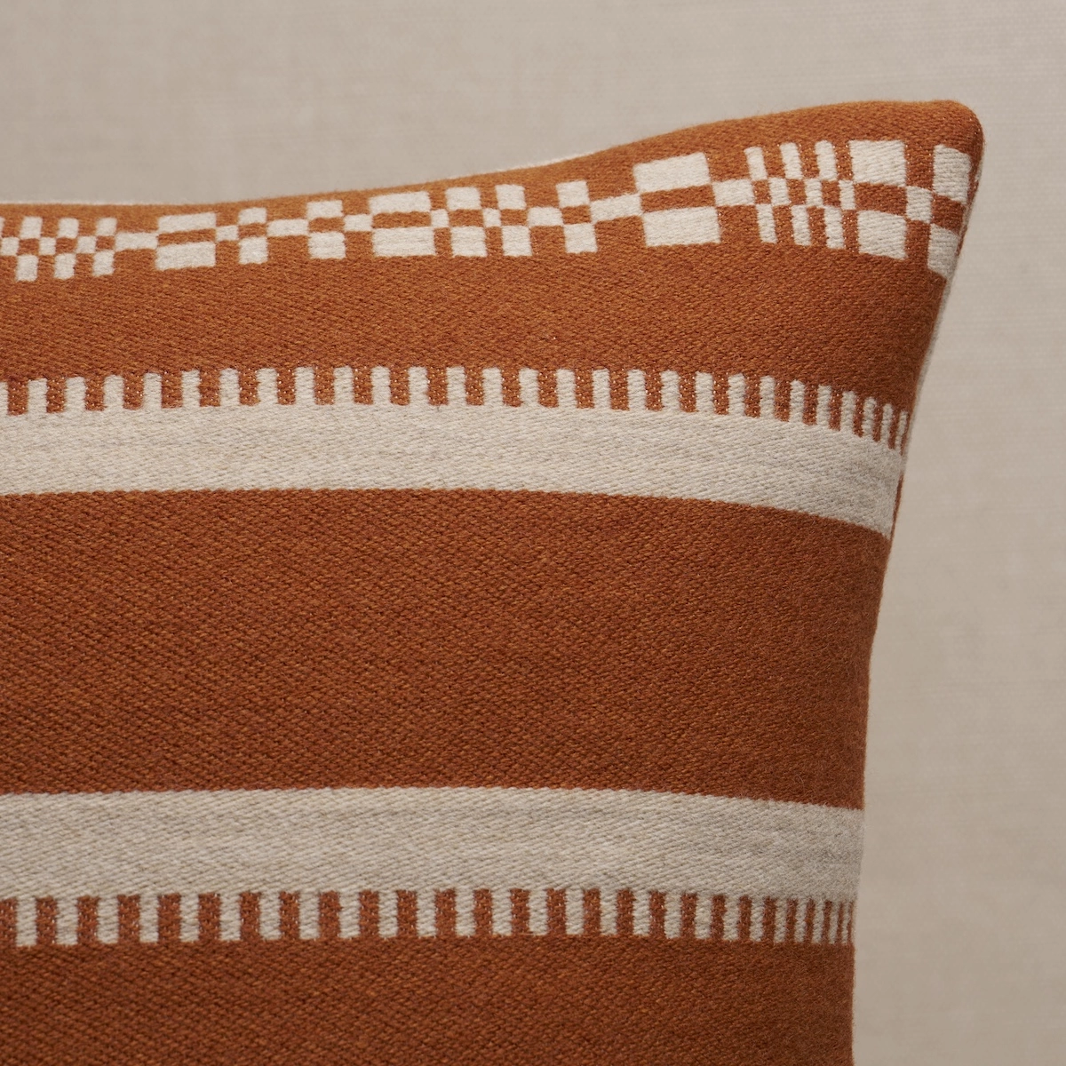 Skyline Stripes Pillow_ BURNT ORANGE