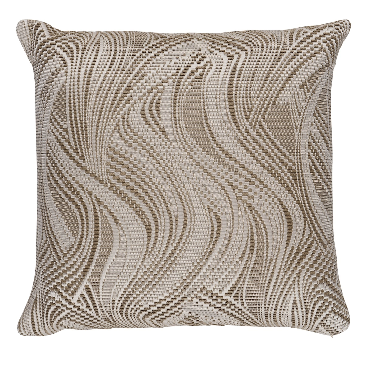 Quilted Waves I/O Pillow_ METALLIC BROWN