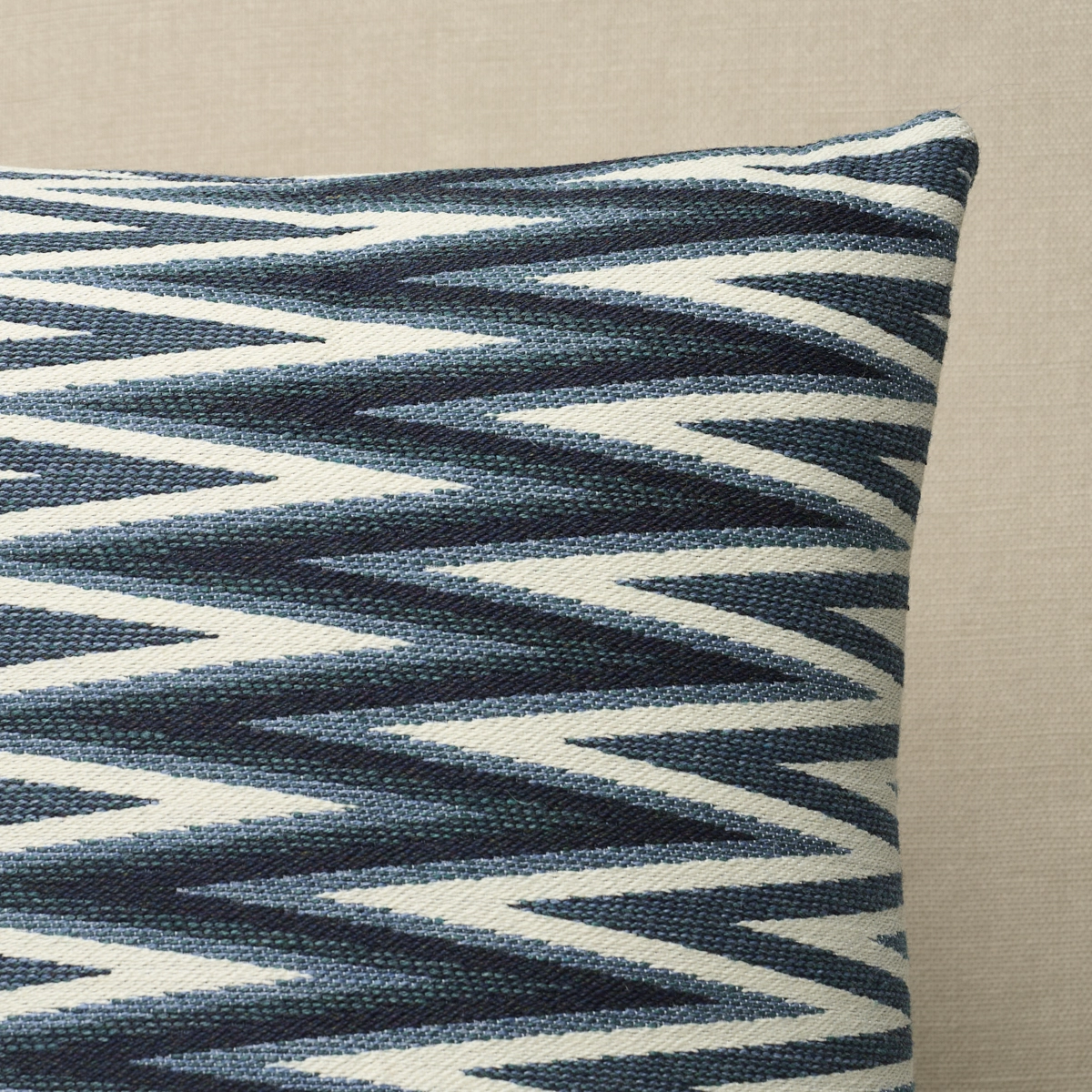 Wedge Weave Pillow_ BLUE
