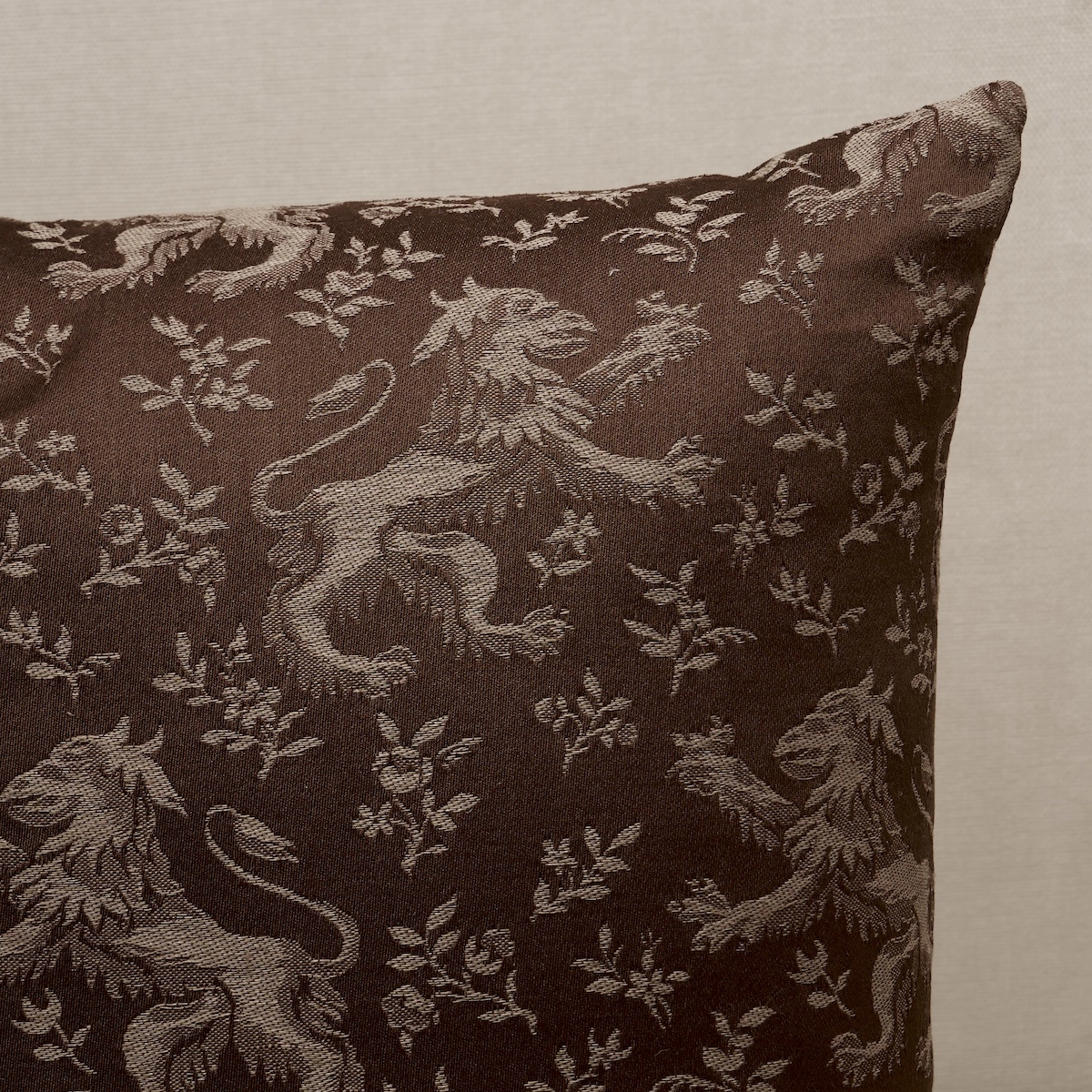 Ewan's Beasts Pillow_ BROWN