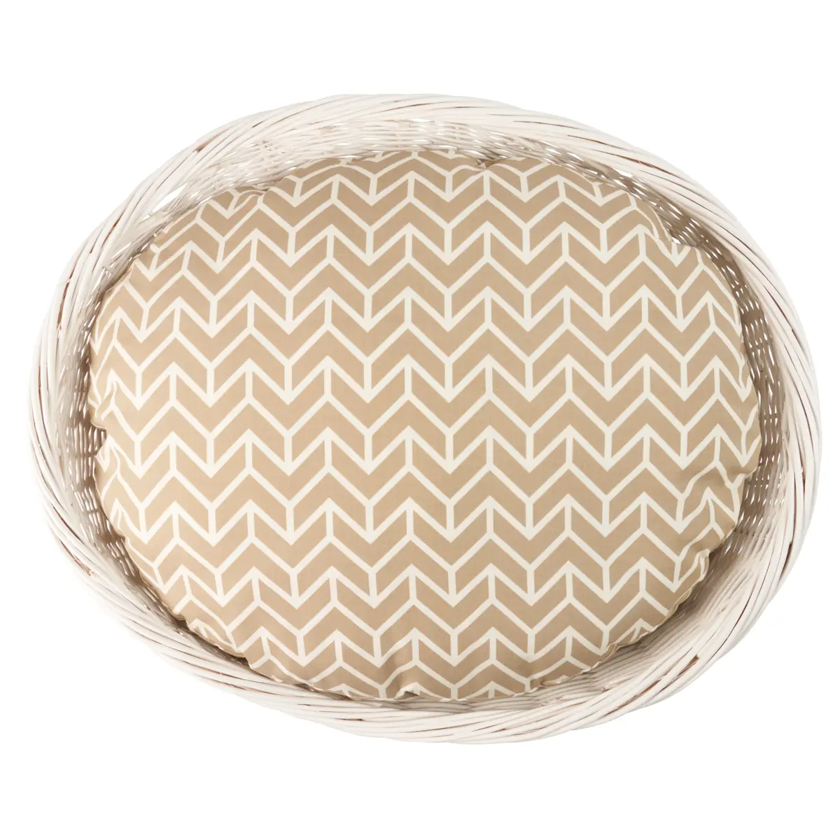Chevron Dog Bed_ SAND