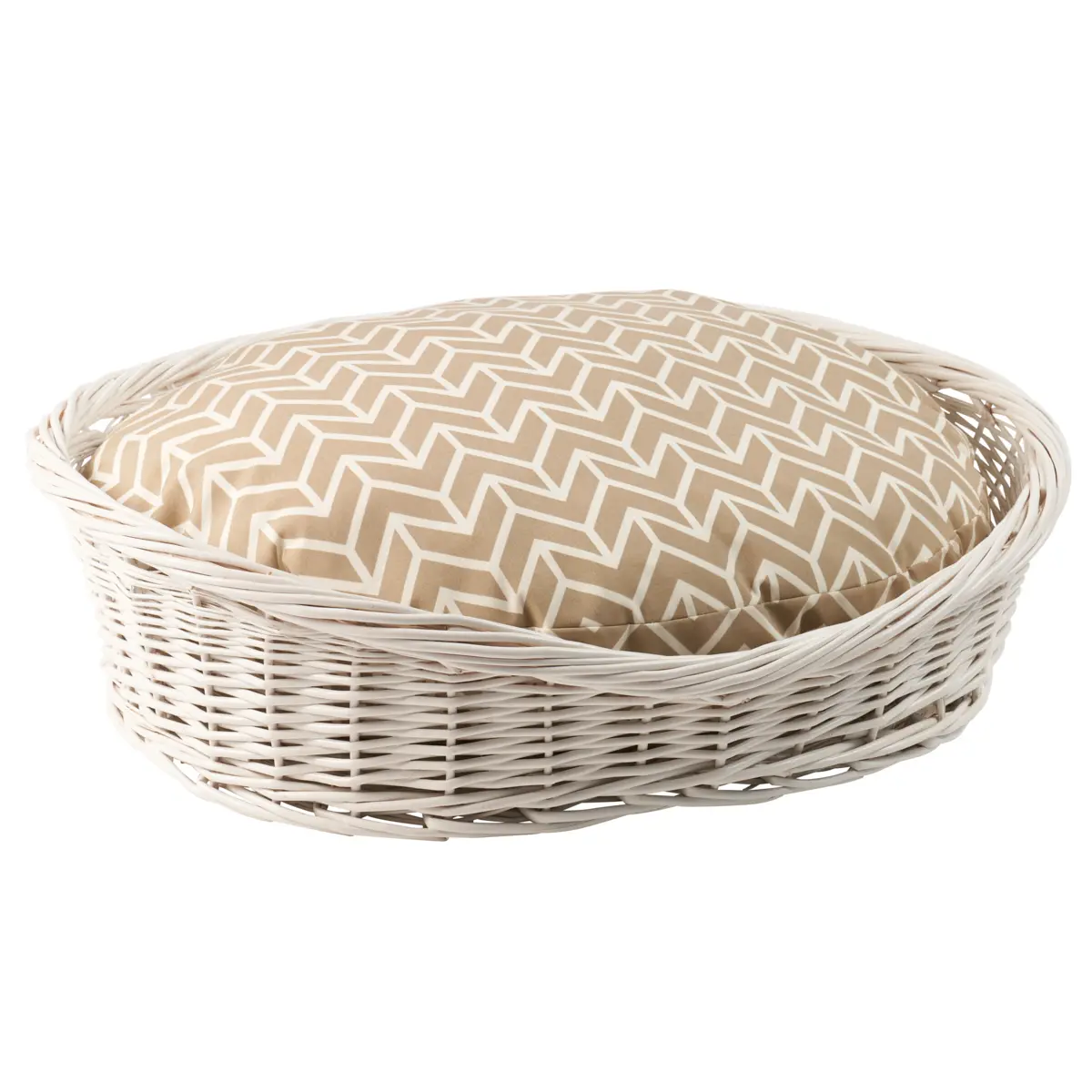 Chevron Dog Bed_ SAND