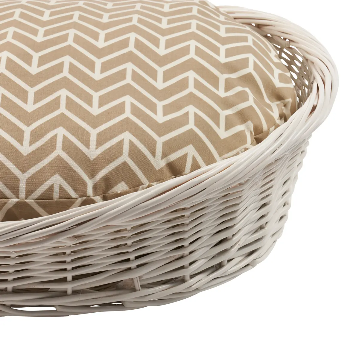 Chevron Dog Bed_ SAND
