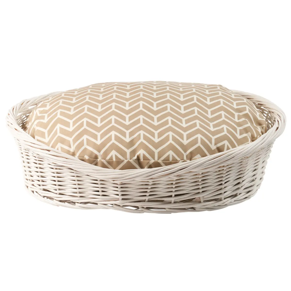 Chevron Dog Bed_ SAND