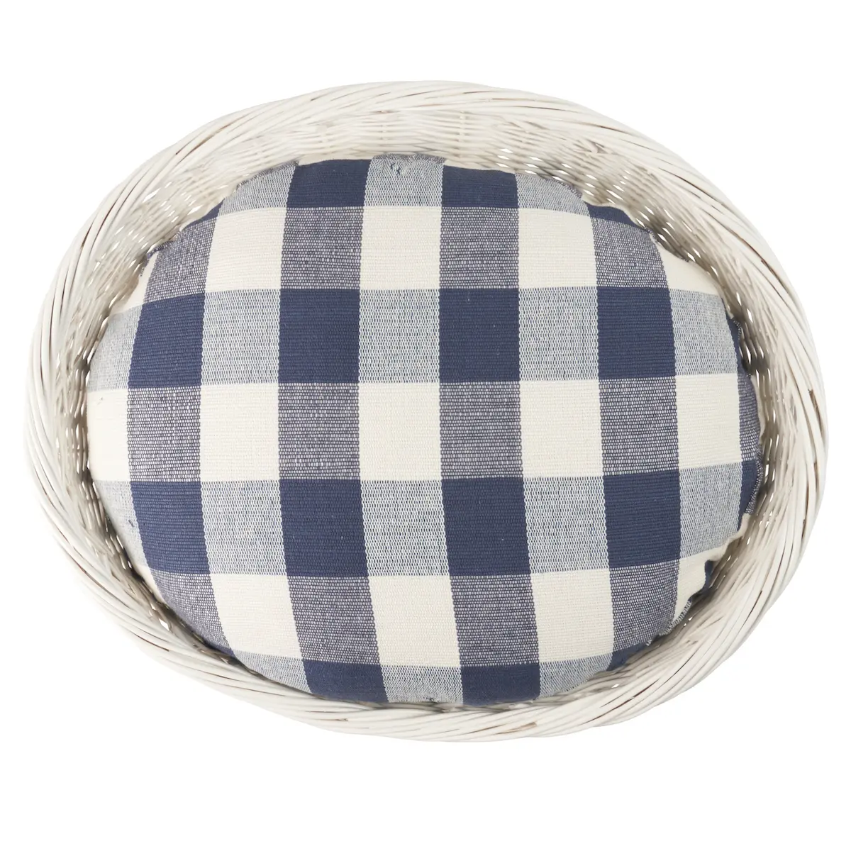 Barnes Check Dog Bed_ BLUE
