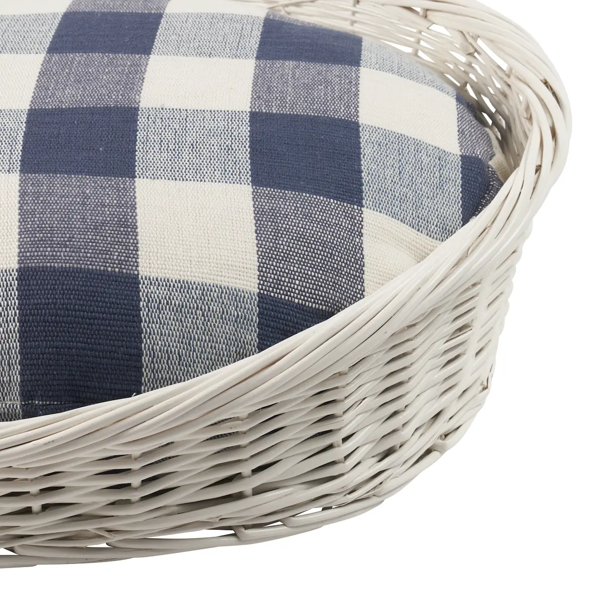 Barnes Check Dog Bed_ BLUE