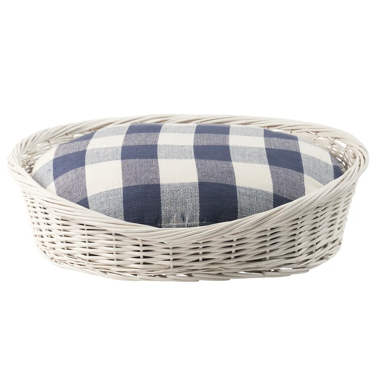 Barnes Check Dog Bed_ BLUE