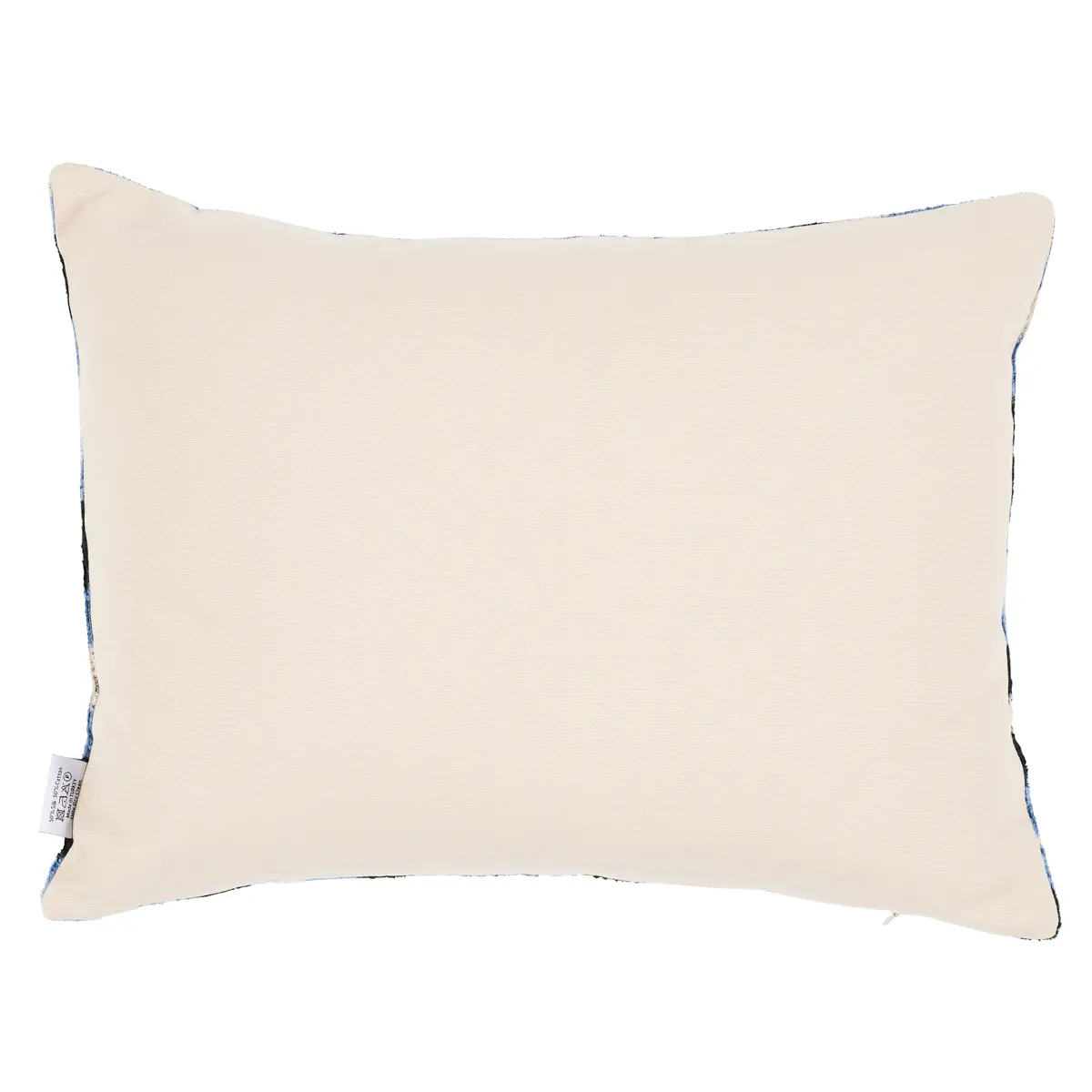 Mersin Silk Velvet Pillow_ BLUE & BLACK