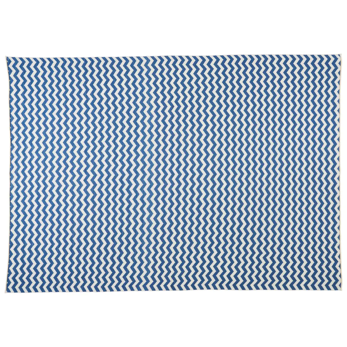 Chevron Throw_ BLUE & WHITE