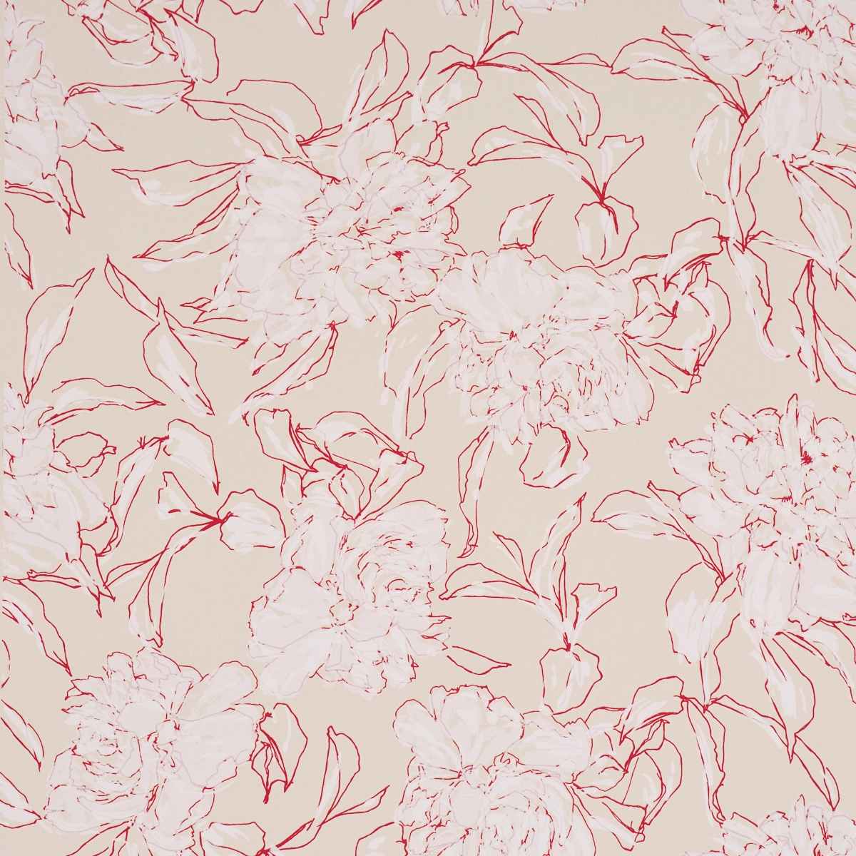 PEONY SILHOUETTE_ RED