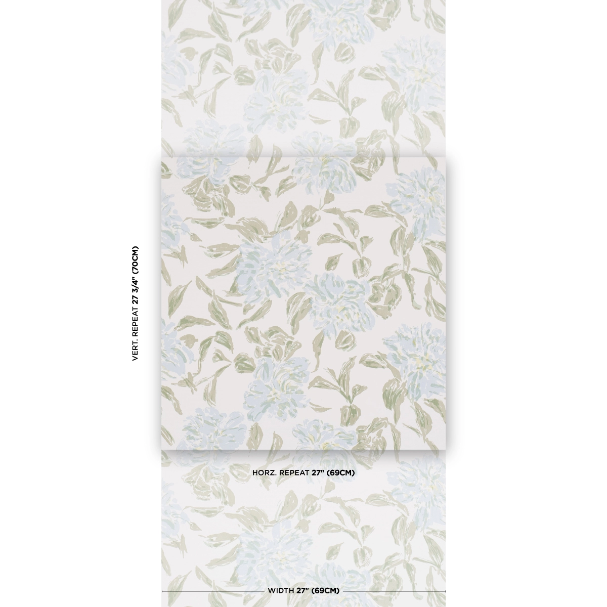 PEONY_ GREEN & SOFT BLUE