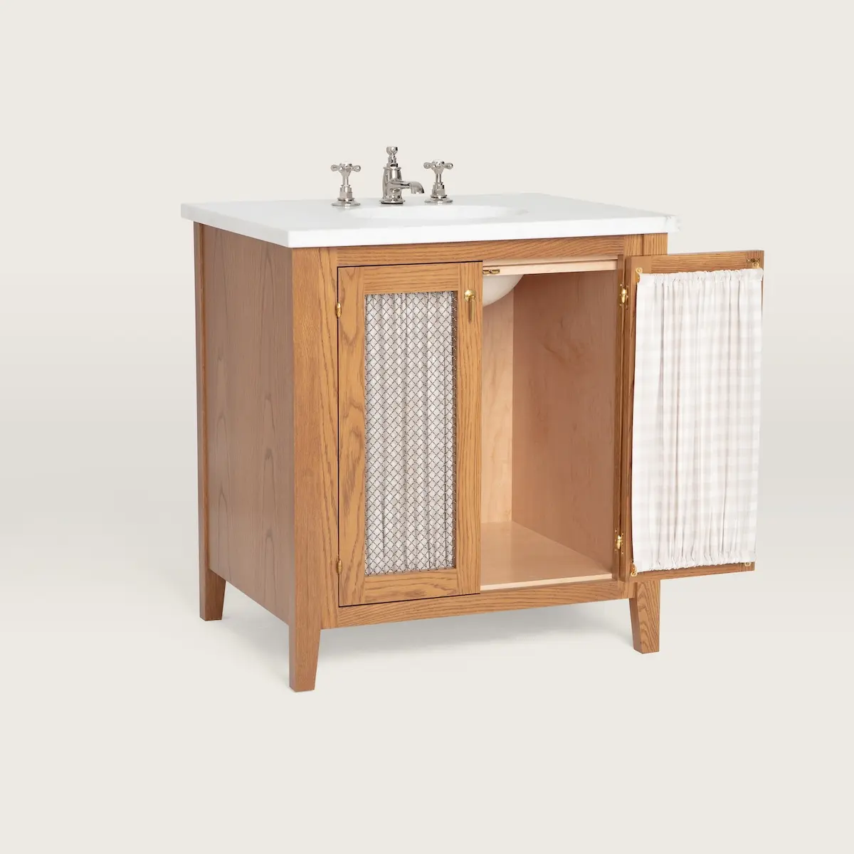 Anna Vanity with Curtain_ WINDSOR OAK