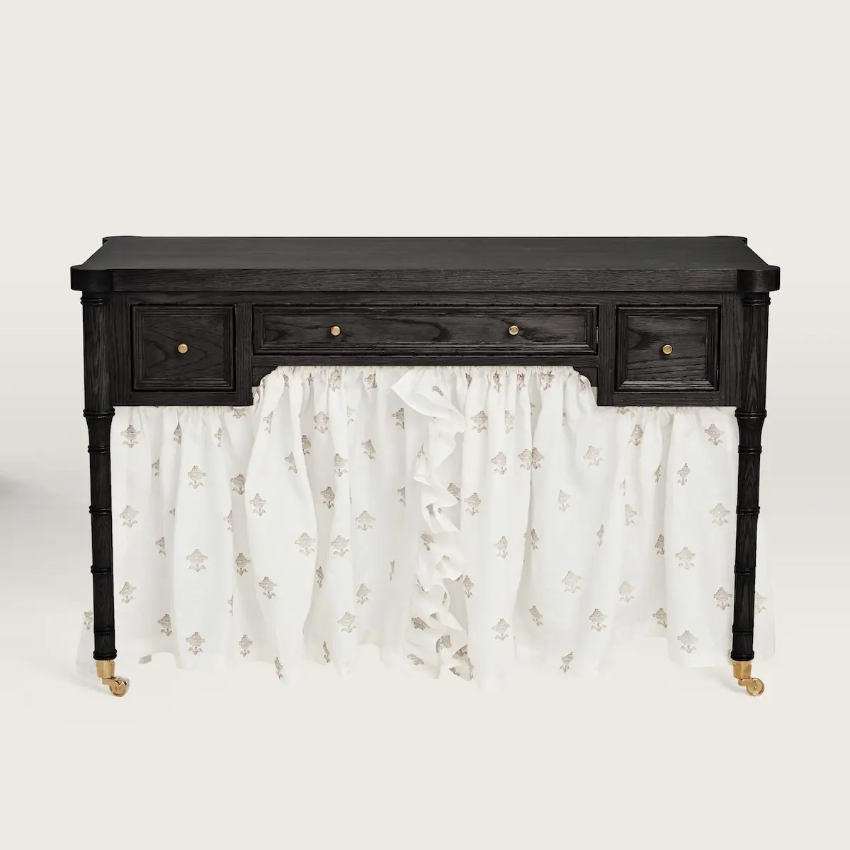 Raye Skirted Dressing Table_ EBONY