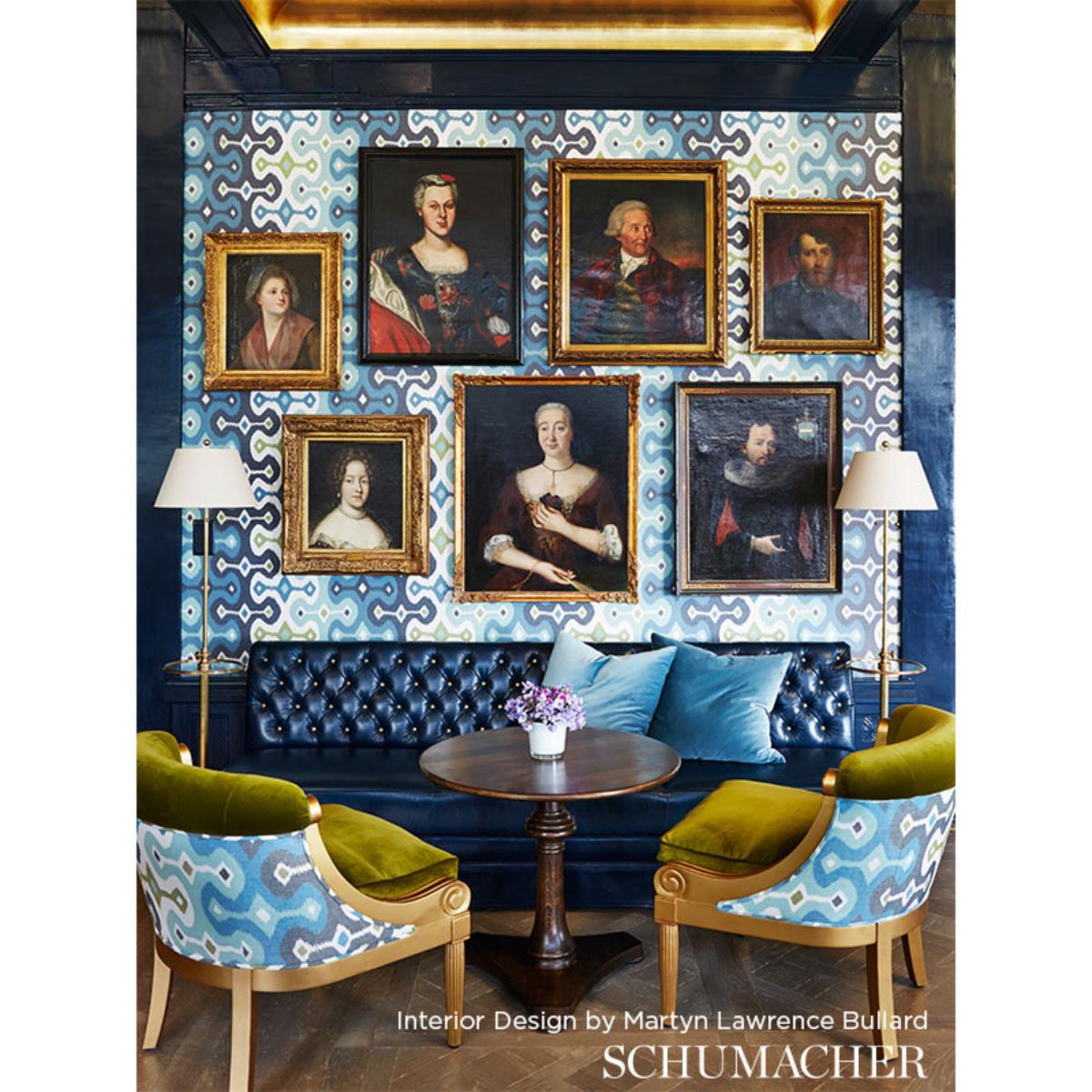Darya Ikat - Sky Fabrics | Schumacher