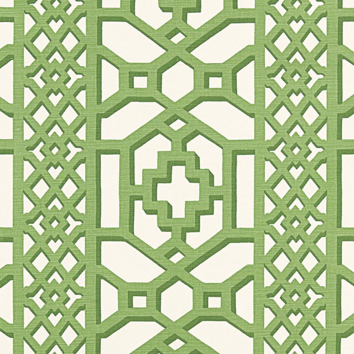 Zanzibar Trellis Matte - Jade Fabrics | Schumacher