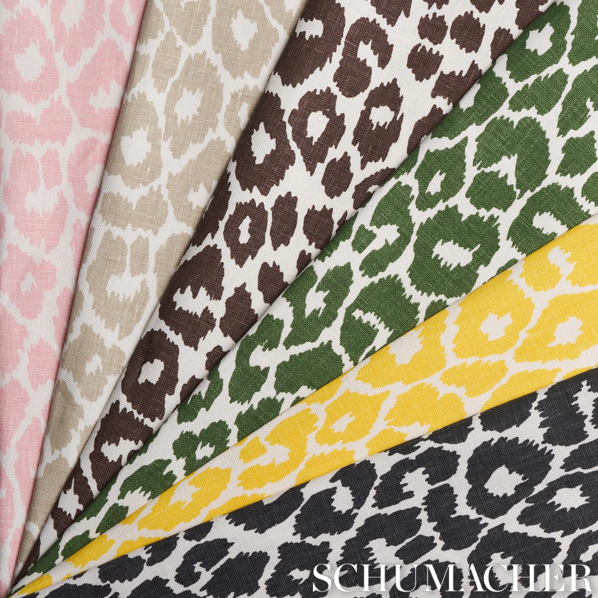 Iconic Leopard - Green Fabrics | Schumacher