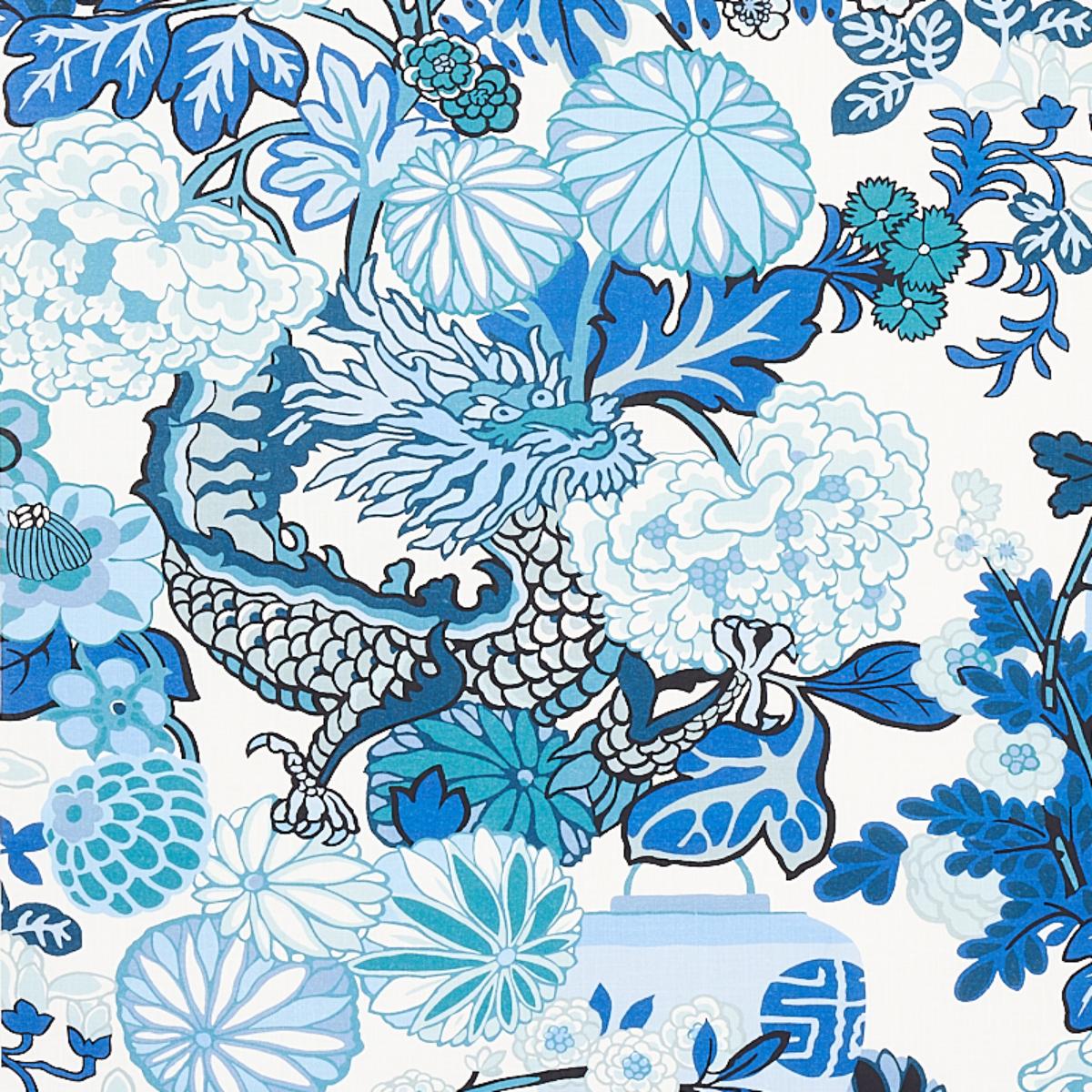 Chiang Mai Indoor/Outdoor - China Blue Fabrics | Schumacher