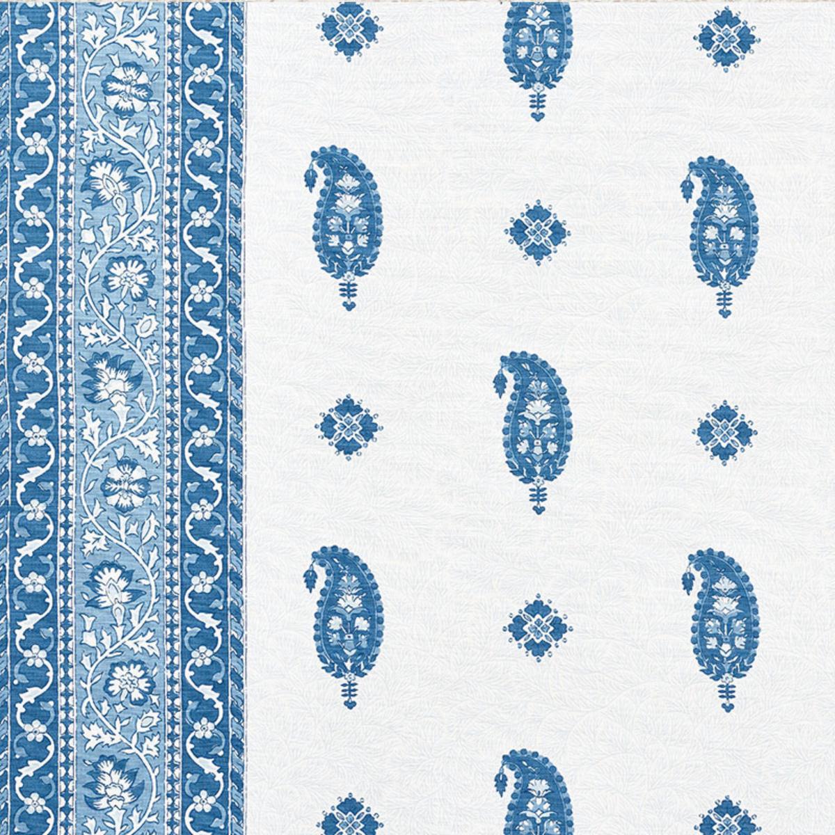 Ojai Paisley - Indigo Fabrics | Schumacher