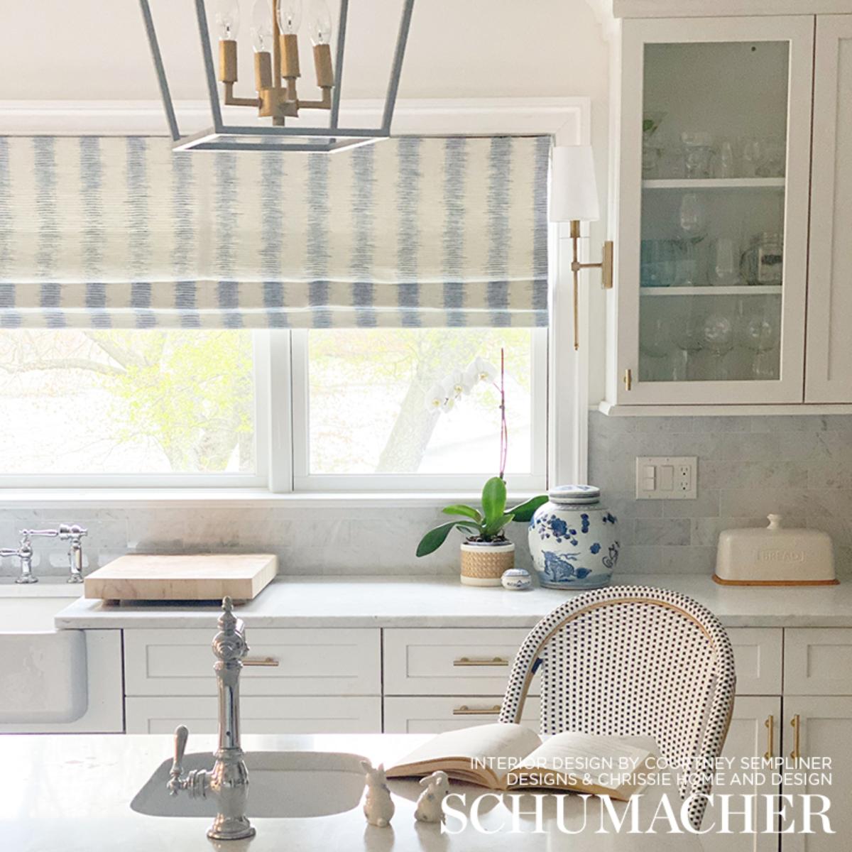 Attleboro Ikat - Blues Fabrics | Schumacher