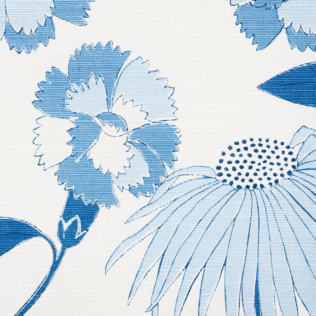 Bouquet Toss - Afternoon Blue Fabrics | Schumacher